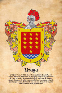 Escudo heráldico del apellido URAGA