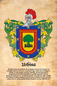 Escudo heráldico del apellido URBINA