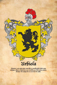 Escudo heráldico del apellido URBIOLA