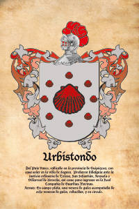 Escudo heráldico del apellido URBISTONDO