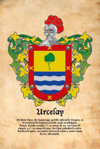Escudo heráldico del apellido URCELAY