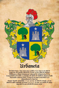 Escudo heráldico del apellido URDANETA