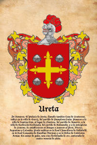 Escudo heráldico del apellido URETA