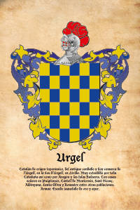 Escudo heráldico del apellido URGEL