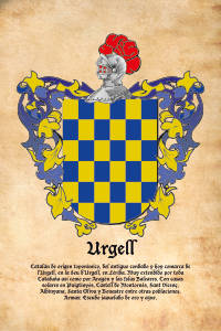 Escudo heráldico del apellido URGELL