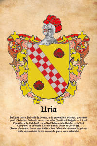 Escudo heráldico del apellido URIA