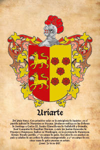 Escudo heráldico del apellido URIARTE