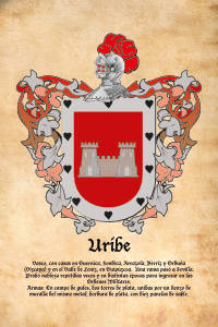 Escudo heráldico del apellido URIBE