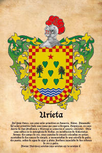 Escudo heráldico del apellido Urieta