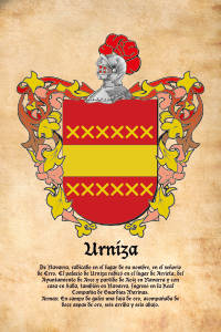 Escudo heráldico del apellido URNIZA
