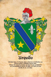 Escudo heráldico del apellido URQUIDO