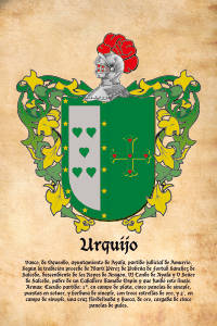 Escudo heráldico del apellido URQUIJO