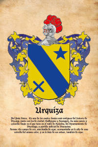 Escudo heráldico del apellido URQUIZA