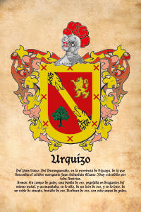 Escudo heráldico del apellido URQUIZO