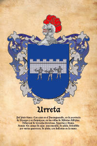 Escudo heráldico del apellido URRETA