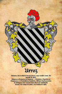 Escudo heráldico del apellido URROZ