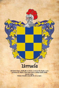 Escudo heráldico del apellido URRUELA