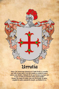 Escudo heráldico del apellido URRUTIA