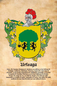 Escudo heráldico del apellido URTEAGA