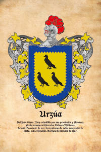 Escudo heráldico del apellido URZUA