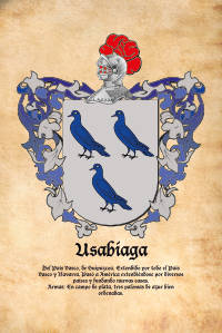 Escudo heráldico del apellido USABIAGA