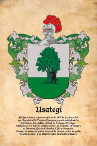 Escudo heráldico del apellido USATEGI
