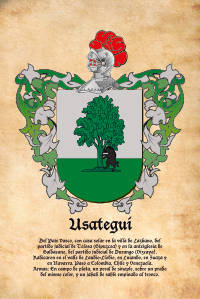 Escudo heráldico del apellido USATEGUI