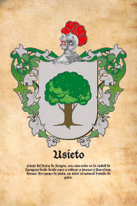 Escudo heráldico del apellido Usieto