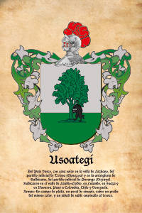Escudo heráldico del apellido USOATEGI