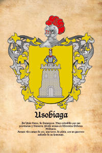 Escudo heráldico del apellido USOBIAGA