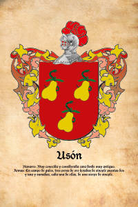 Escudo heráldico del apellido USON