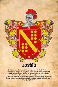 Escudo heráldico del apellido UTRILLA