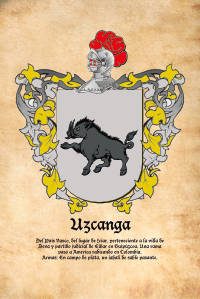 Escudo heráldico del apellido UZCANGA
