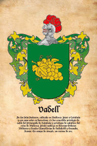 Escudo heráldico del apellido VADELL