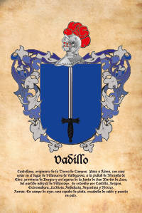 Escudo heráldico del apellido VADILLO