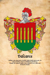 Escudo heráldico del apellido VALCARCE
