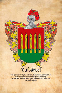 Escudo heráldico del apellido VALCARCEL