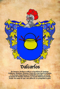 Escudo heráldico del apellido Valcarlos