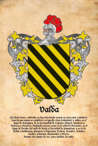 Escudo heráldico del apellido VALDA
