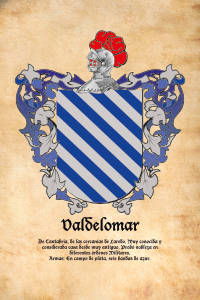 Escudo heráldico del apellido VALDELOMAR