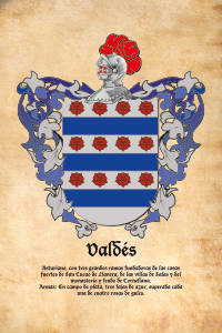 Escudo heráldico del apellido VALDES