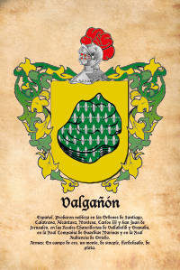 Escudo heráldico del apellido VALGAÑON