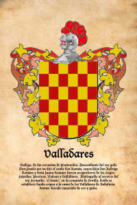 Escudo heráldico del apellido VALLADARES
