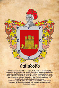 Escudo heráldico del apellido VALLADOLID