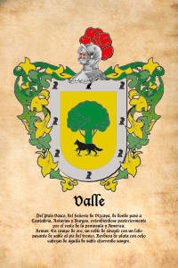 Escudo heráldico del apellido VALLE