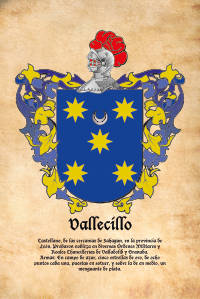 Escudo heráldico del apellido VALLECILLO