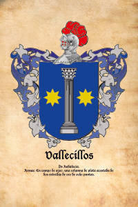 Escudo heráldico del apellido VALLECILLOS