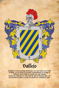 Escudo heráldico del apellido VALLEJO