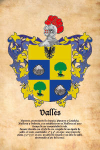 Escudo heráldico del apellido VALLES