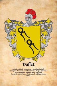 Escudo heráldico del apellido VALLET
